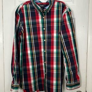 Chaps Men's Vibrant Plaid Button Down Shirt